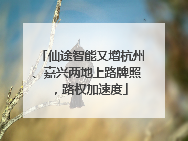 仙途智能又增杭州、嘉兴两地上路牌照，路权加速度