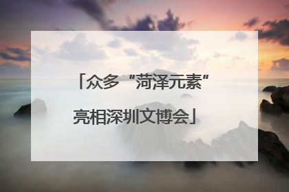 众多“菏泽元素”亮相深圳文博会