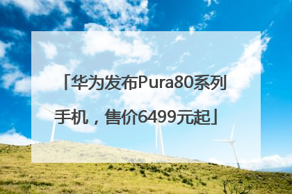 华为发布Pura80系列手机，售价6499元起