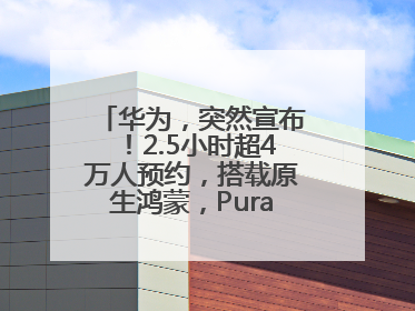 华为，突然宣布！2.5小时超4万人预约，搭载原生鸿蒙，Pura 80外观曝光