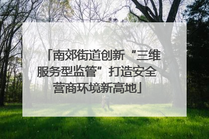 南郊街道创新“三维服务型监管”打造安全营商环境新高地