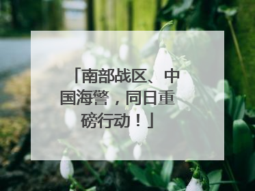 南部战区、中国海警，同日重磅行动！