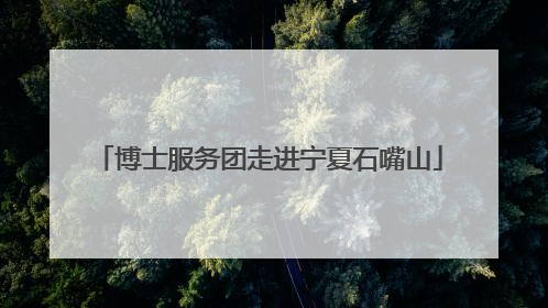 博士服务团走进宁夏石嘴山