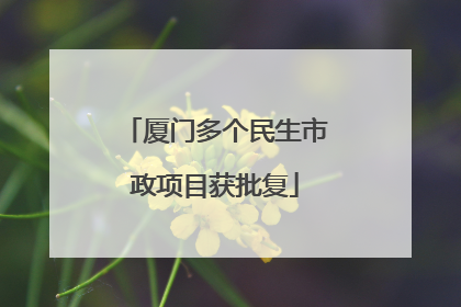 厦门多个民生市政项目获批复