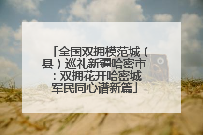 全国双拥模范城（县）巡礼新疆哈密市：双拥花开哈密城 军民同心谱新篇
