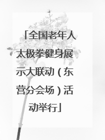 全国老年人太极拳健身展示大联动（东营分会场）活动举行