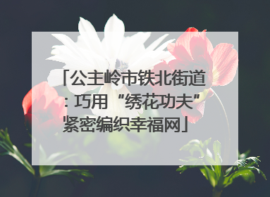 公主岭市铁北街道：巧用“绣花功夫”紧密编织幸福网