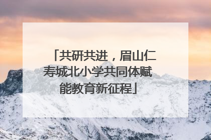 共研共进，眉山仁寿城北小学共同体赋能教育新征程