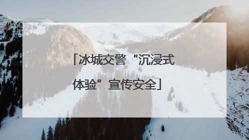 冰城交警“沉浸式体验”宣传安全