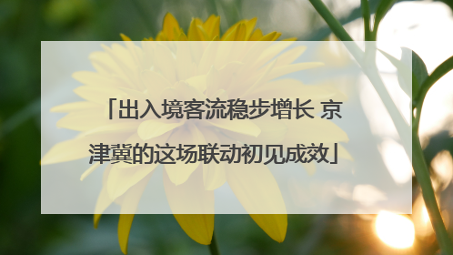 出入境客流稳步增长 京津冀的这场联动初见成效
