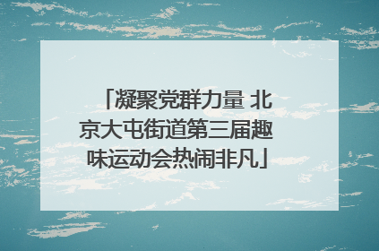 凝聚党群力量 北京大屯街道第三届趣味运动会热闹非凡