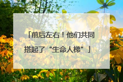 前后左右！他们共同搭起了“生命人梯”