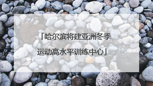 哈尔滨将建亚洲冬季运动高水平训练中心