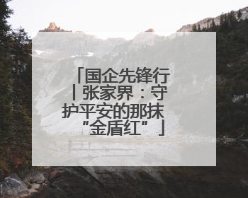 国企先锋行丨张家界：守护平安的那抹“金盾红”