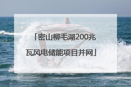 密山柳毛湖200兆瓦风电储能项目并网
