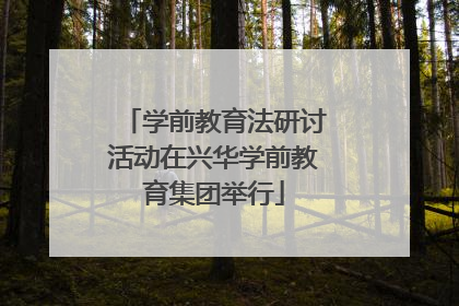 学前教育法研讨活动在兴华学前教育集团举行