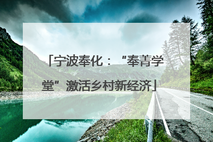 宁波奉化：“奉菁学堂”激活乡村新经济