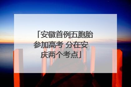 安徽首例五胞胎参加高考 分在安庆两个考点