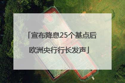 宣布降息25个基点后 欧洲央行行长发声