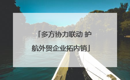多方协力联动 护航外贸企业拓内销