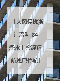 大风侵扰浙江沿海 84条水上客渡运航线已停航