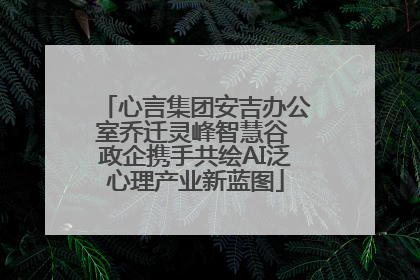 心言集团安吉办公室乔迁灵峰智慧谷 政企携手共绘AI泛心理产业新蓝图