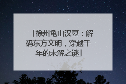 徐州龟山汉墓：解码东方文明，穿越千年的未解之谜