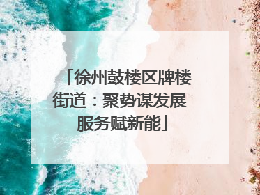 徐州鼓楼区牌楼街道：聚势谋发展 服务赋新能