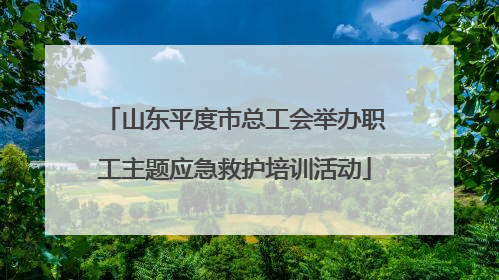 山东平度市总工会举办职工主题应急救护培训活动