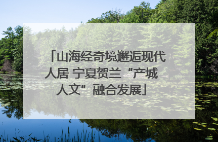 山海经奇境邂逅现代人居 宁夏贺兰“产城人文”融合发展