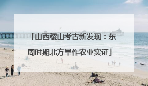 山西稷山考古新发现：东周时期北方旱作农业实证