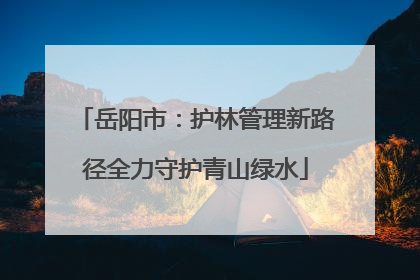 岳阳市：护林管理新路径全力守护青山绿水