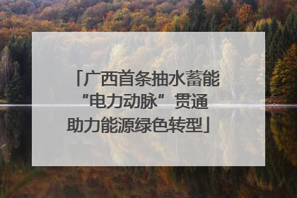 广西首条抽水蓄能“电力动脉”贯通 助力能源绿色转型