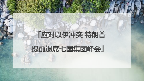 应对以伊冲突 特朗普提前退席七国集团峰会