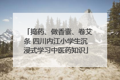 捣药、做香囊、卷艾条 四川内江小学生沉浸式学习中医药知识