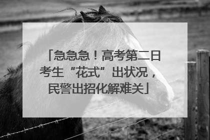 急急急！高考第二日考生“花式”出状况，民警出招化解难关