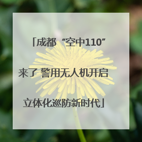 成都“空中110”来了 警用无人机开启立体化巡防新时代