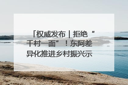 权威发布｜拒绝“千村一面”！东阿差异化推进乡村振兴示范片区建设