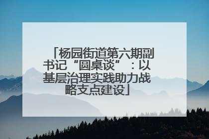 杨园街道第六期副书记“圆桌谈”：以基层治理实践助力战略支点建设