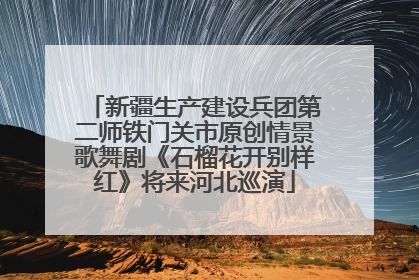新疆生产建设兵团第二师铁门关市原创情景歌舞剧《石榴花开别样红》将来河北巡演