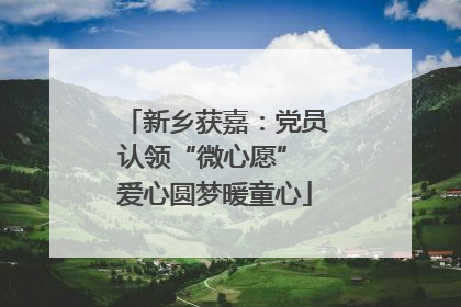 新乡获嘉：党员认领“微心愿” 爱心圆梦暖童心