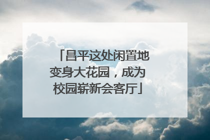 昌平这处闲置地变身大花园，成为校园崭新会客厅