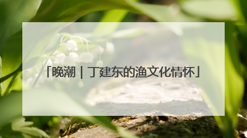 晚潮｜丁建东的渔文化情怀