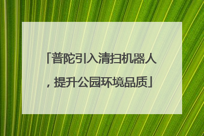 普陀引入清扫机器人，提升公园环境品质