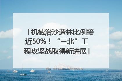 机械治沙造林比例接近50%！“三北”工程攻坚战取得新进展