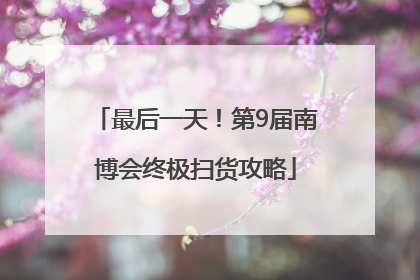 最后一天！第9届南博会终极扫货攻略