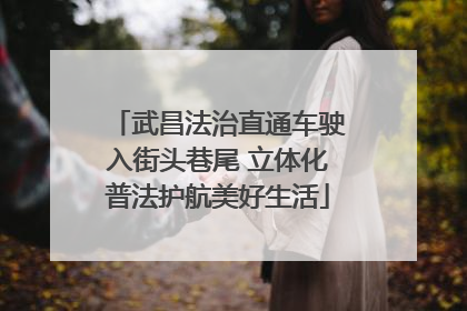 武昌法治直通车驶入街头巷尾 立体化普法护航美好生活