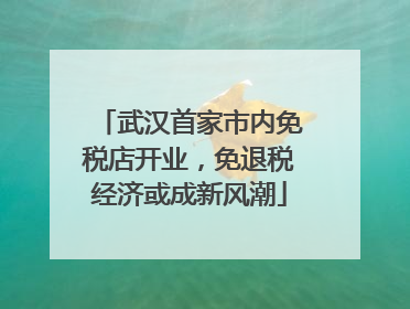 武汉首家市内免税店开业，免退税经济或成新风潮