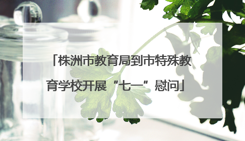 株洲市教育局到市特殊教育学校开展“七一”慰问