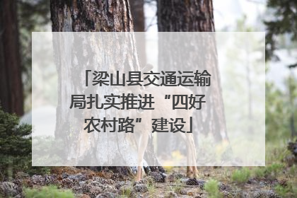 梁山县交通运输局扎实推进“四好农村路”建设